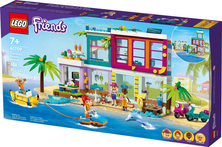 LEGO Friends La maison de vacances sur la plage 41709 Ensemble de construction (686 pièces)