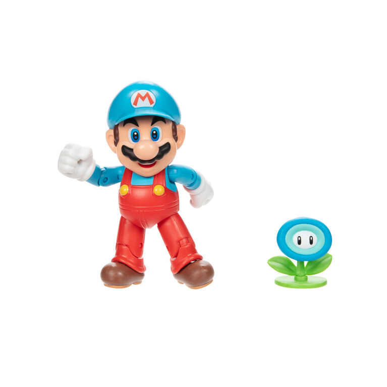 Super Mario 4 Inch Figure - Ice Mario with Ice Flower