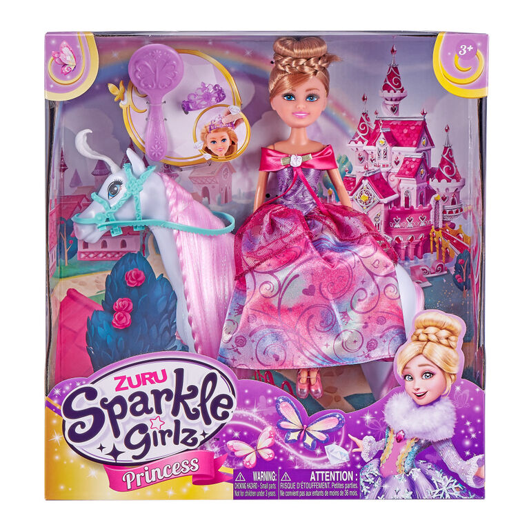 Poupée princesse Sparkle Girlz avec Cheval royal par ZURU
