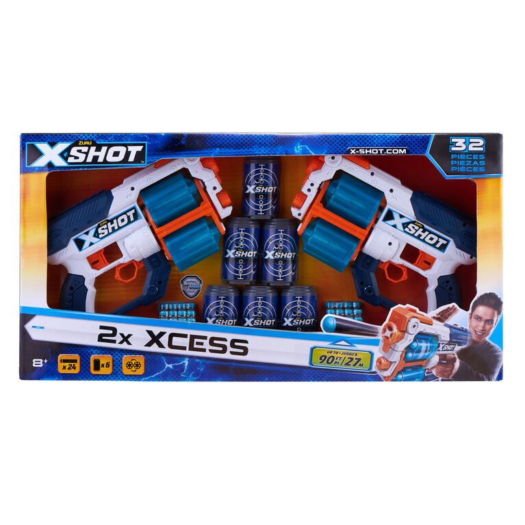 X-Shot Excel Double Xcess Foam Dart Blaster Combo Pack