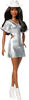 Barbie Fashionistas Doll #239 in Sparkly Silver Dress with Cowboy Hat and Boots, Black Hair