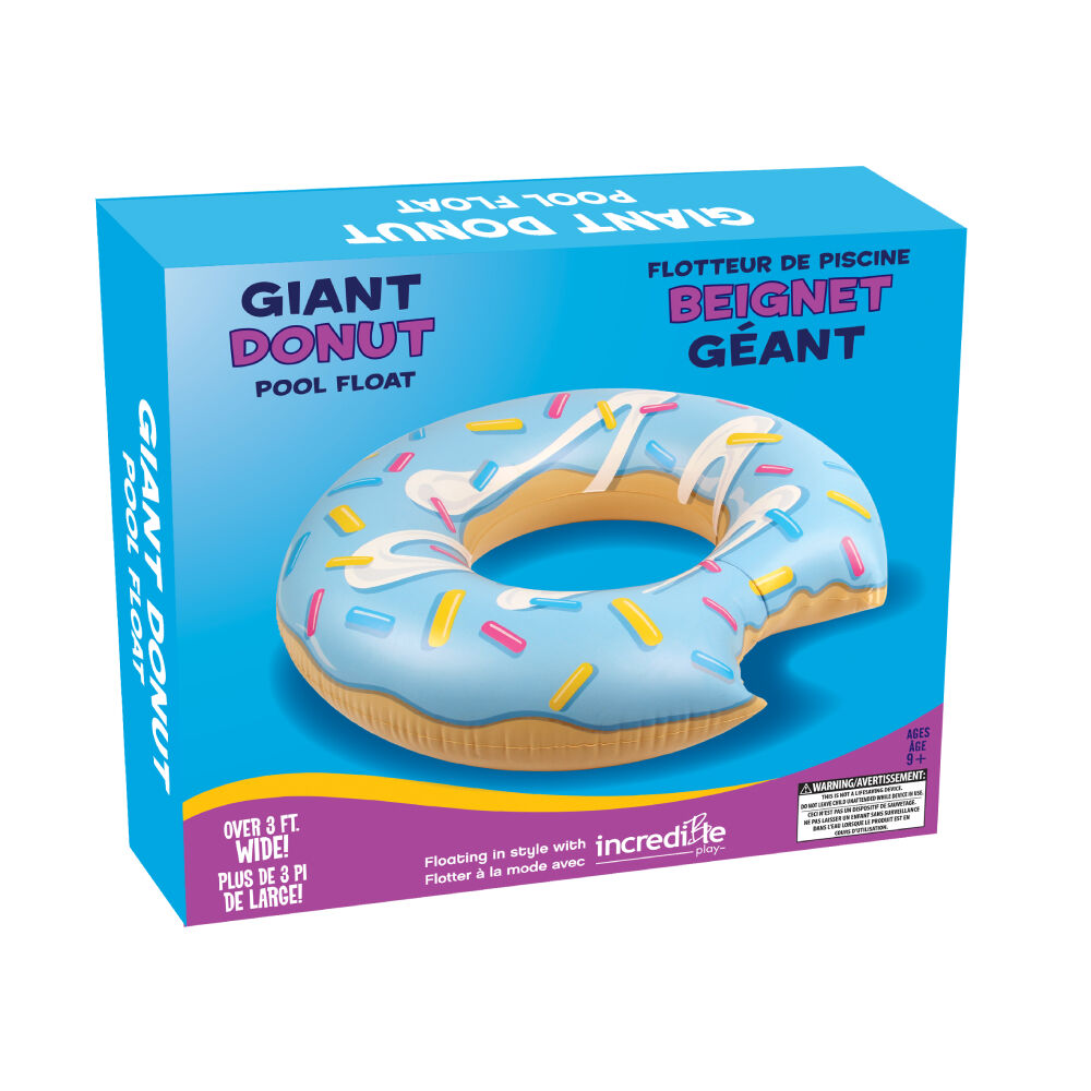 Blue Donut Pool Float