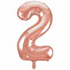 Rose Gold Number 2 Shaped Foil Blln 34"