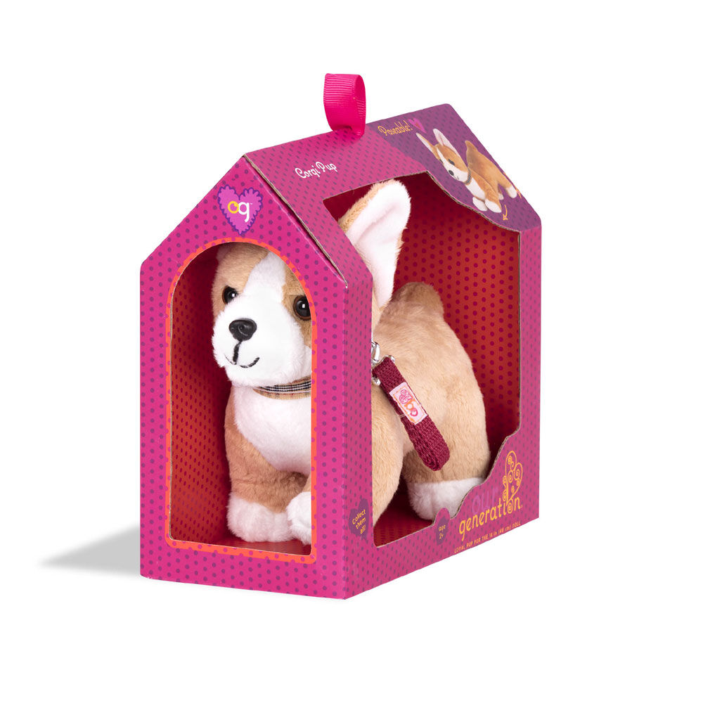 Our Generation Corgi Pup Pet Dog Plush with Posable Legs