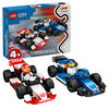 LEGO City F1 Williams Racing & Haas F1 Race Car Toys - Car Building Toy Set for Boys and Girls - 60464