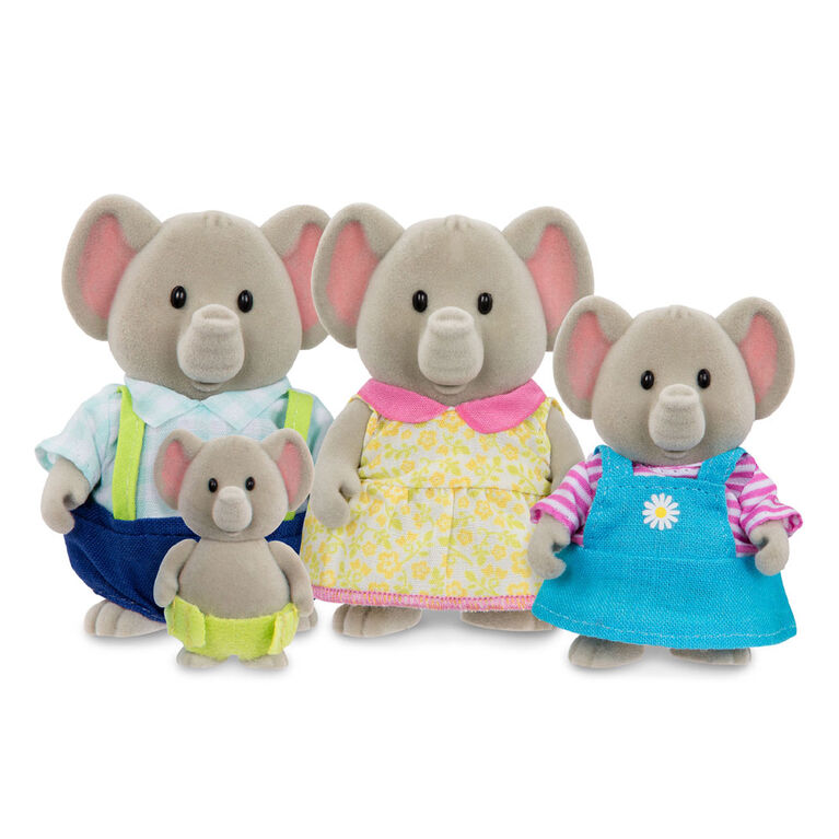 Oliphant Éléphants, Li'l Woodzeez, Ensemble de petites figurines d'éléphants