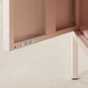 Dylane Metal 1-Door Nightstand Pale Pink