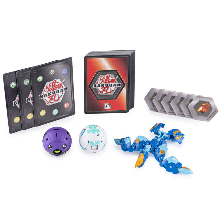 Bakugan, Battle Brawlers Starter Set with Bakugan Transforming Creatures, Aquos Pyravian