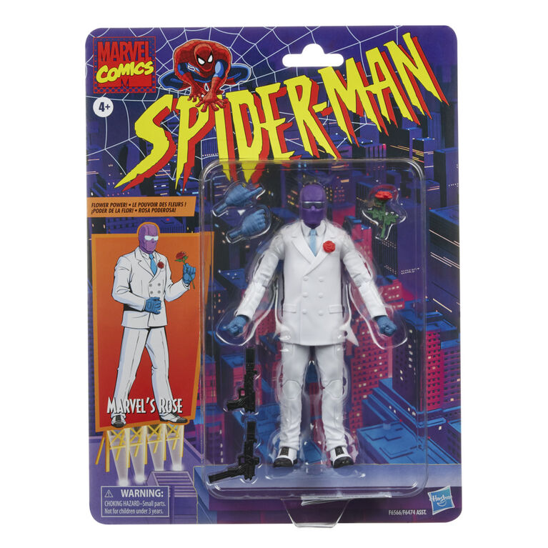 Hasbro Marvel Legends Series, Marvel's Rose, figurine de collection Spider-Man Legends de 15 cm avec 5 accessoires
