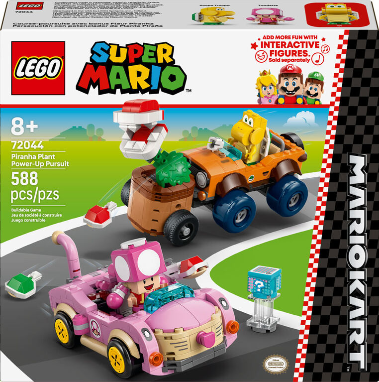 LEGO Super Mario : Mario Kart - Course-Poursuite avec Bonus Fleur Piranha, Jouet pour Gar&ccedil;ons, Filles et tous les Amateurs 72044