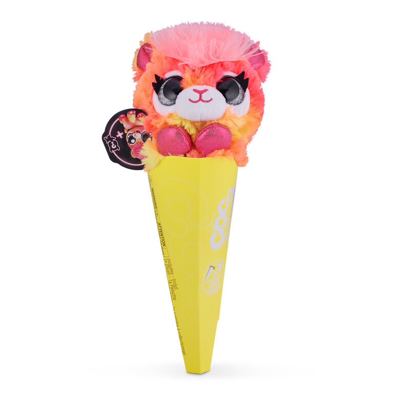 Coco Surprise Neon Plush Toy with Baby Collectible Pencil Topper Surprise in Cone by ZURU