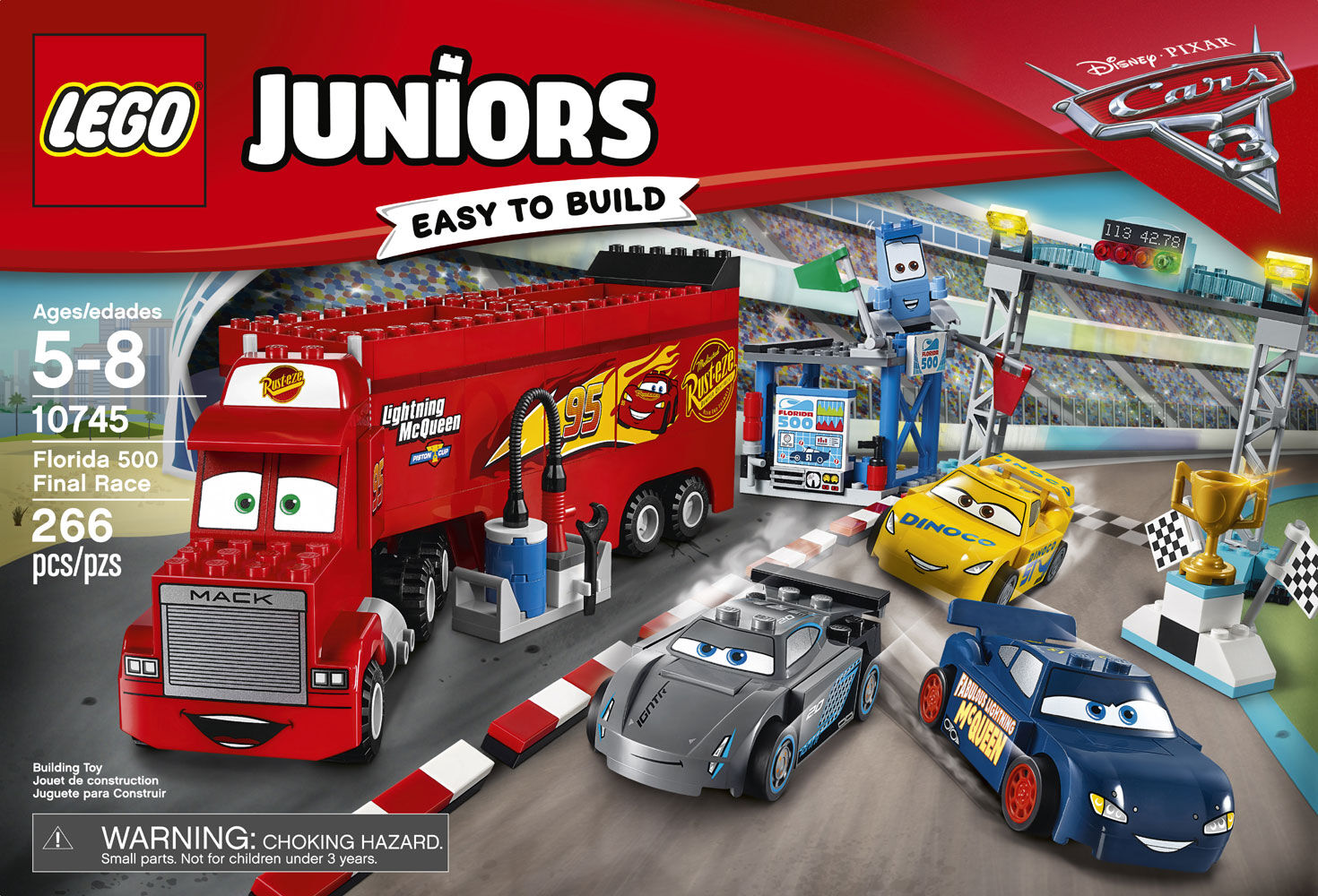 lego juniors cars 3 florida 500 final race
