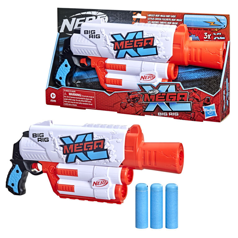 Nerf Mega XL Big Rig Blaster, Largest Nerf Mega Darts Ever