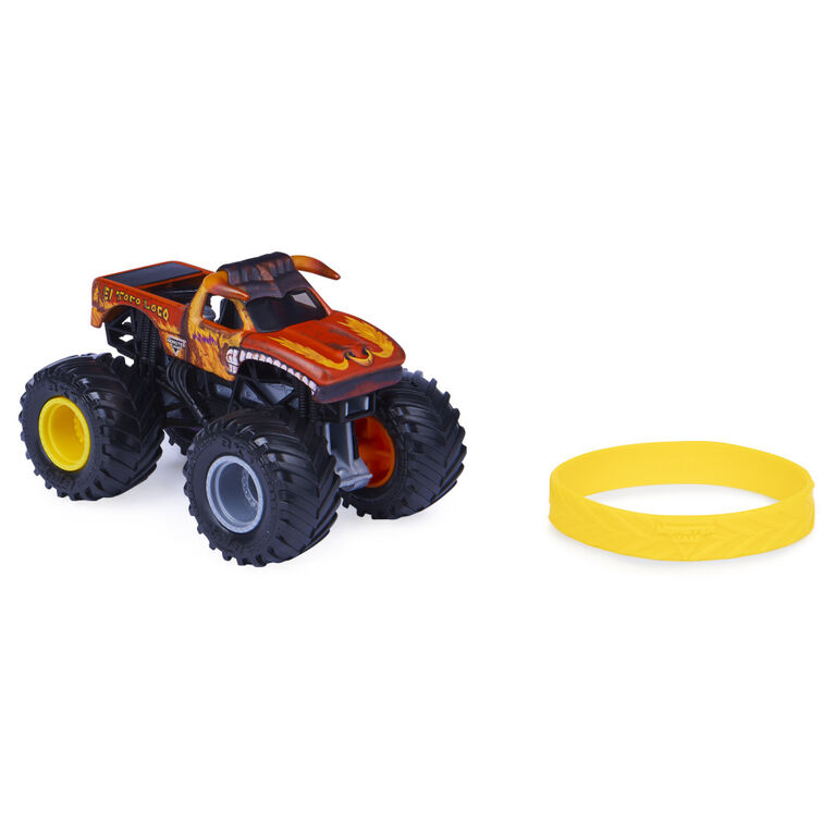Monster Jam, Official El Toro Loco Monster Truck, Die-Cast Vehicle, Wreckless Trucks Series, 1:64 Scale