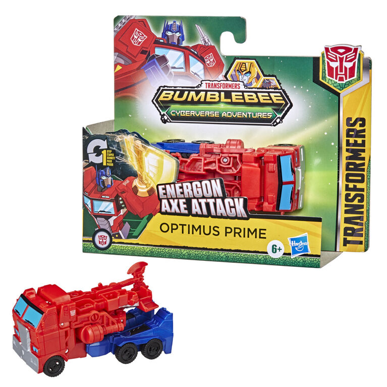 Transformers Cyberverse Action Attackers: 1-Step Changer Optimus Prime Action Figure Toy