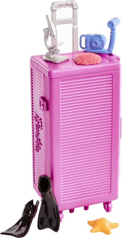 Barbie Marine Biologist Doll and Accessories, Mobile Lab Playset with Blonde Doll and 10+ Pieces