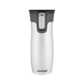 Contigo West Loop Stainless Steel Travel Mug with AUTOSEAL Lid, Polar White, 16 oz