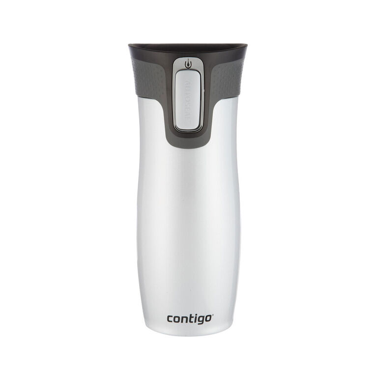 Contigo West Loop Stainless Steel Travel Mug with AUTOSEAL Lid, Polar White, 16 oz