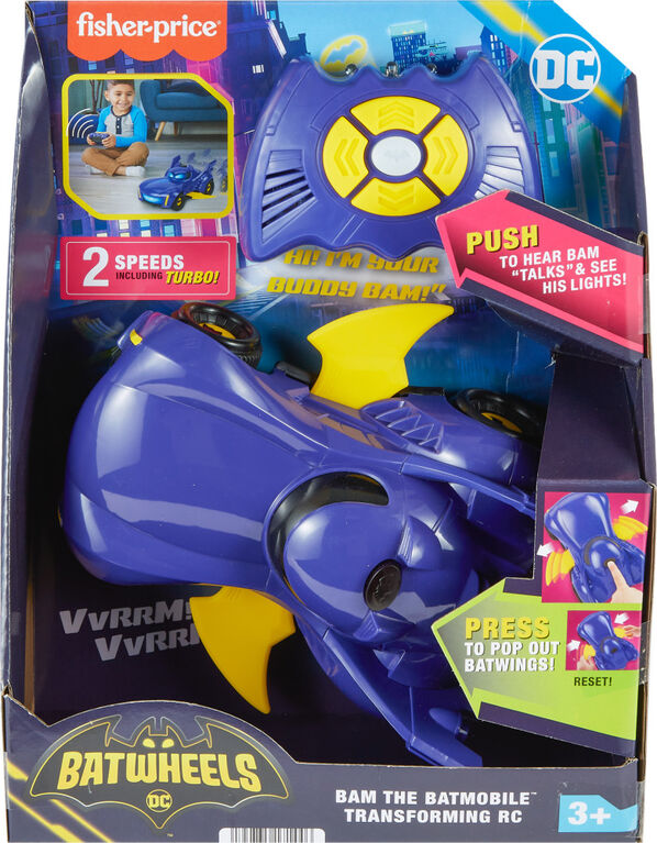 Fisher-Price -DC Batwheels -Bam la Batmobile transformable téléguidée