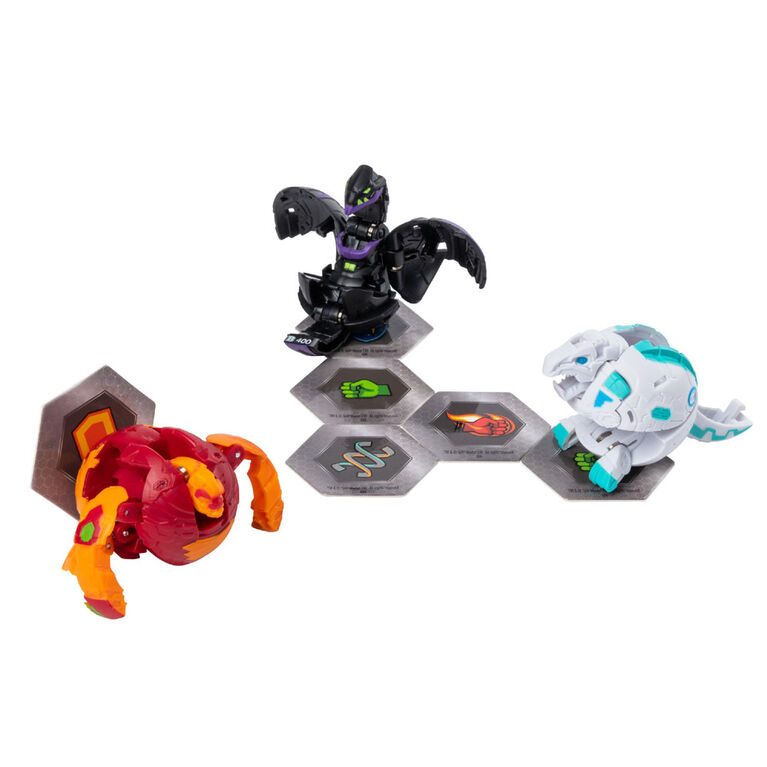 Bakugan Starter Pack 3-Pack, Pyrus Gorthion, Collectible Transforming Creatures