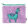 pochette révélatrice lama /drame de paillettes magiques.