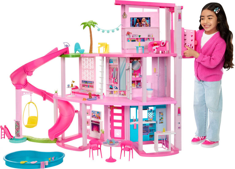 Barbie - Coffret de jeu - Maison de rêve, 3 étages, 75+ éléments