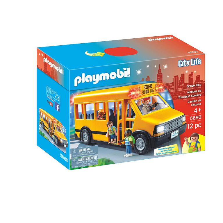 Playmobil - Autobus de transport scolaire - les motifs peuvent varier