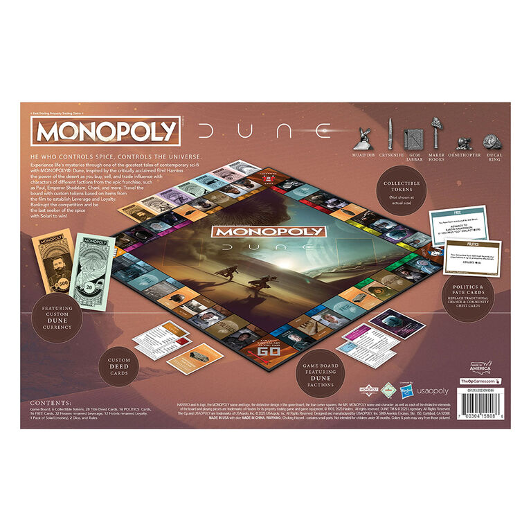 USAopoly MONOPOLY: Dune - English Edition