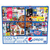 Pepsi, 4 Puzzle Multipack, 500 Pieces Combine to Form Novelty Soda Beverage Mega Puzzle