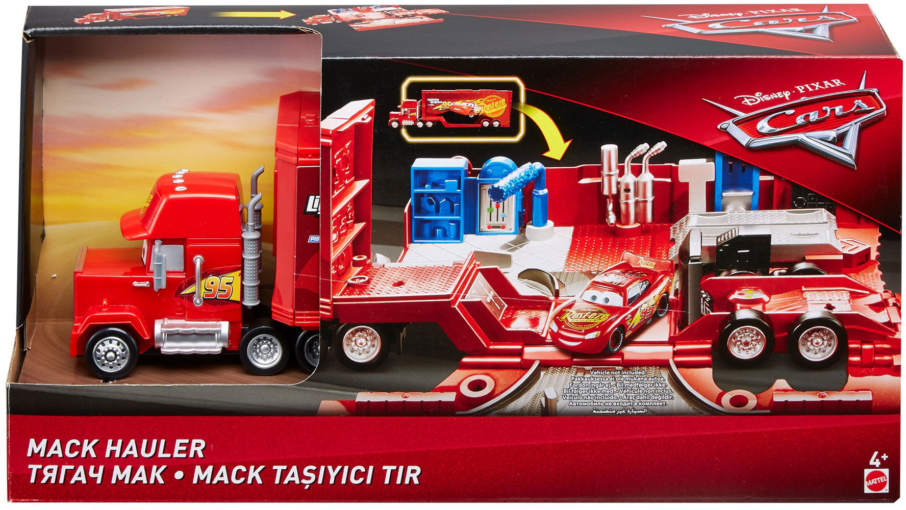 mack truck hauler with 15 diecast cars