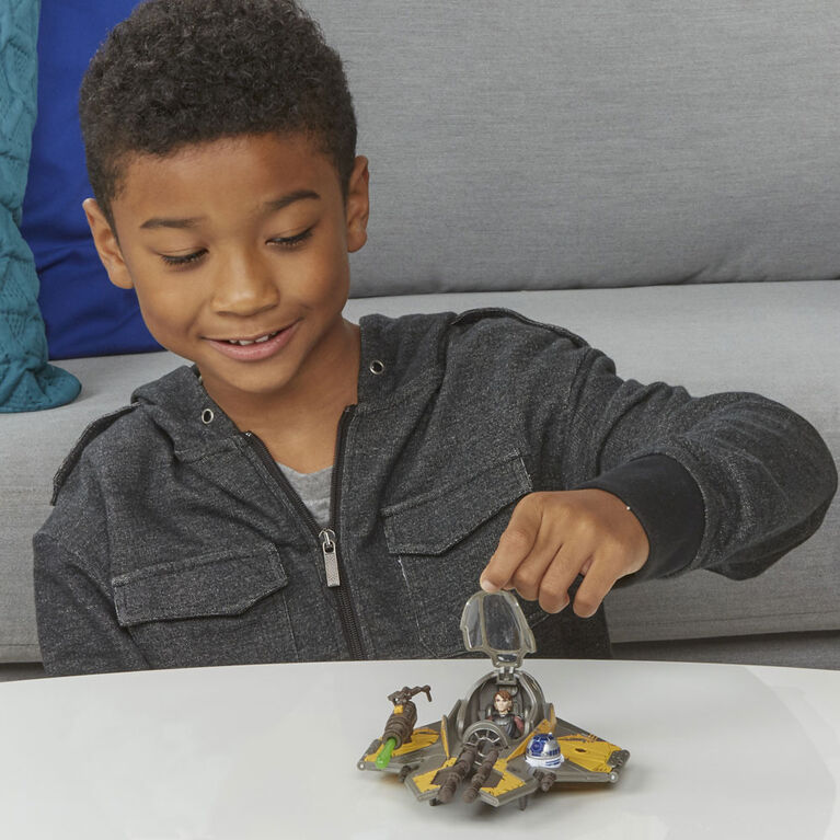 Star Wars Mission Fleet Stellar Class Anakin Skywalker Jedi Starfighter 2.5-Inch-Scale Figure and Vehicle