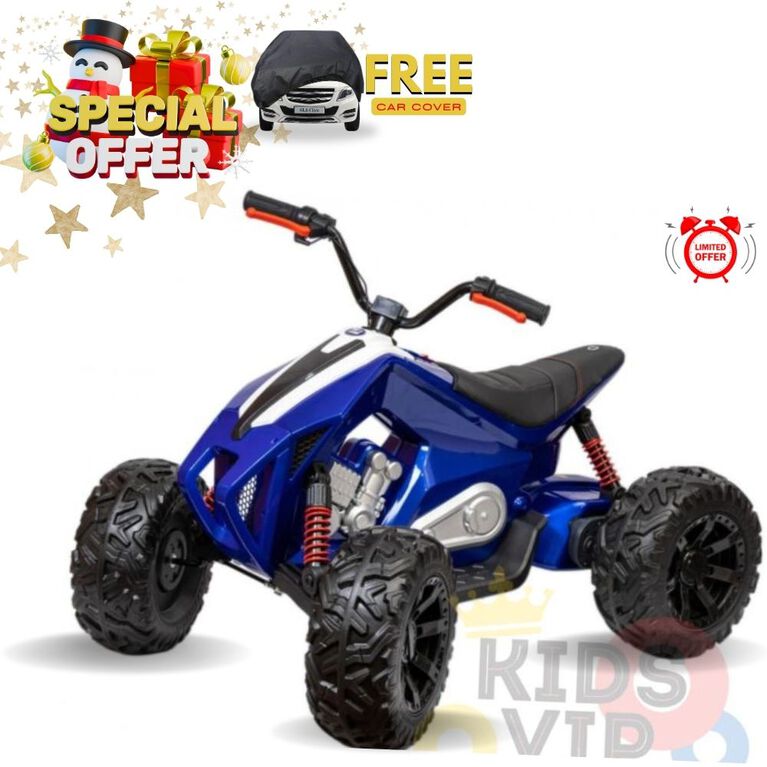 KidsVip 24V Sport Utility ATV / Quad- Blue - English Edition