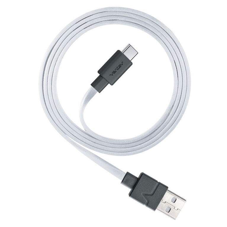 Ventev Charge/Sync Alloy USB A to USB C Cable 6ft Jet Blanc