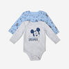 Disney Mickey Mouse 2 Piece Bodysuit Set Blue 0M