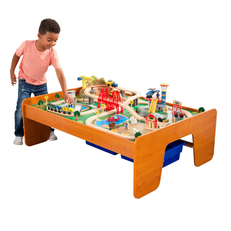 KidKraft - Table et coffret train Un tour en ville