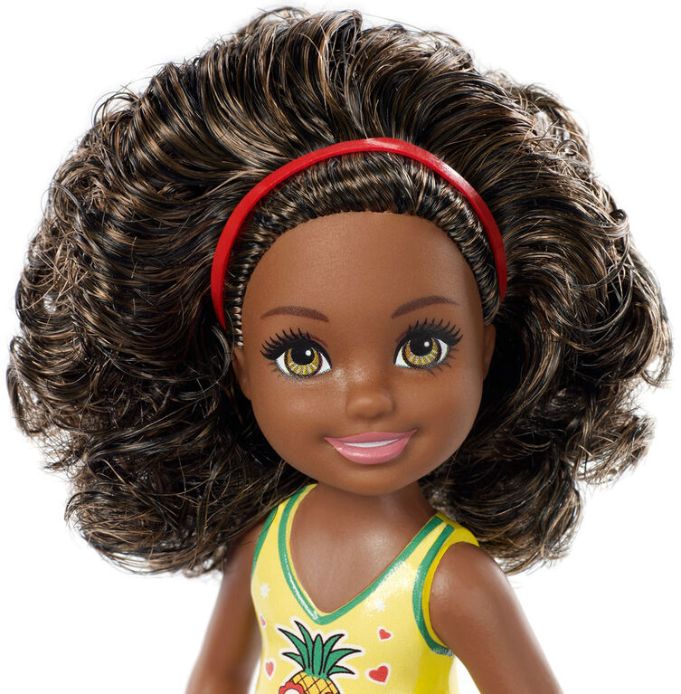 Barbie Club Chelsea Doll, Brown Hair With Pineapple Top