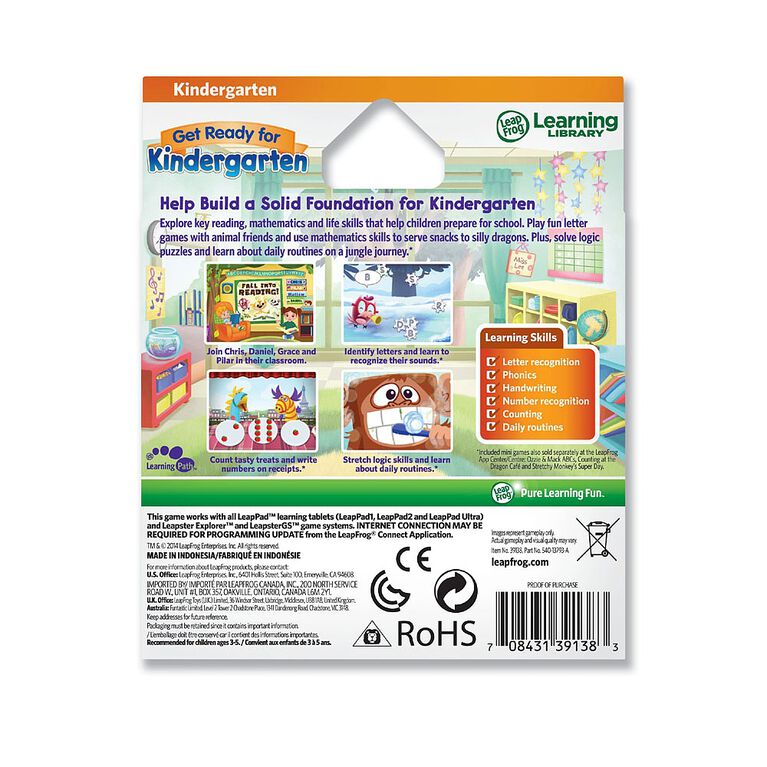 Leapfrog Get Ready For Kindergarten Learning Game Pack English Version Toys R Us Canada