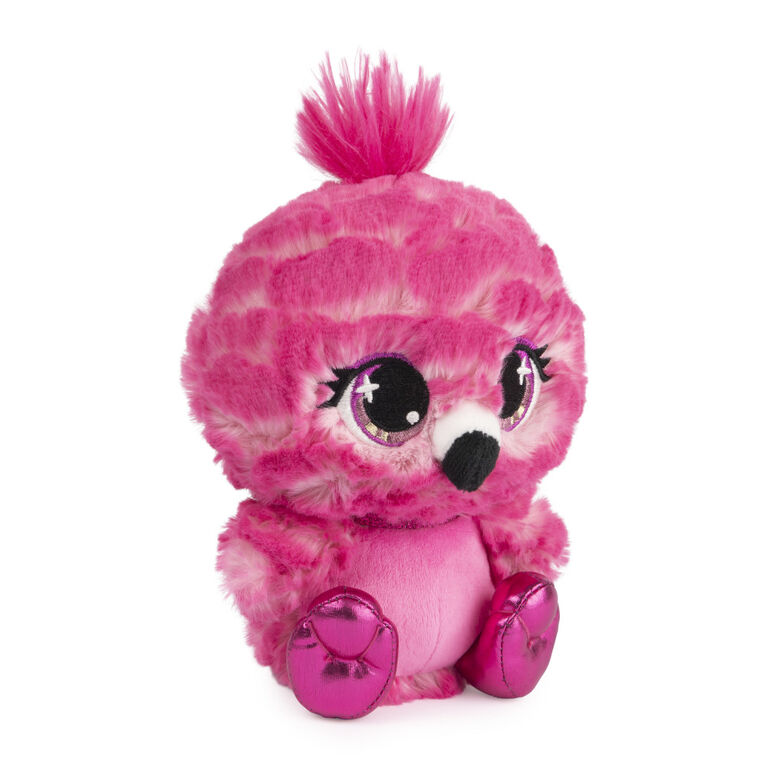 P.Lushes Designer Fashion Pets Flo West Flamingo Stuffed Animal, Hot Pink, 6"