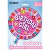 Birthday Girl Round Foil 18" - English Edition