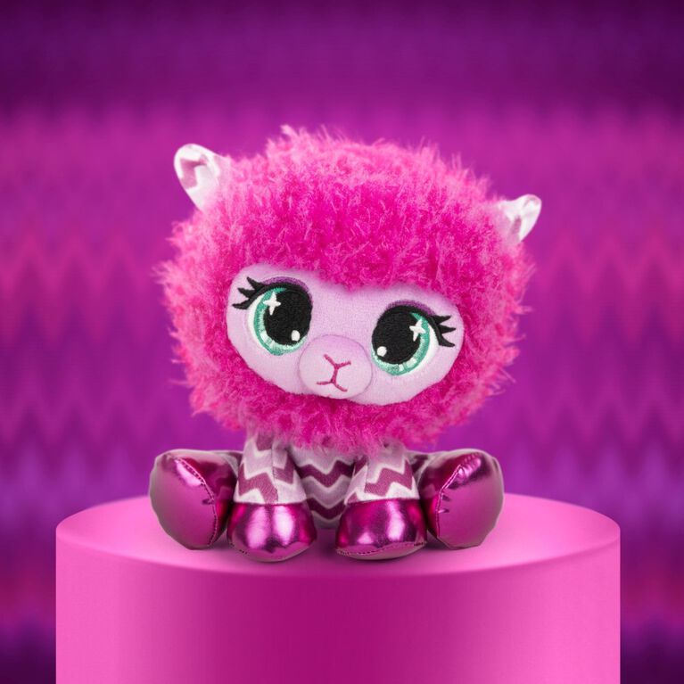 GUND P.Lushes Designer Fashion Pets, Shelly O'Llama, lama en peluche de luxe douce et élégante, rose, 15,2 cm
