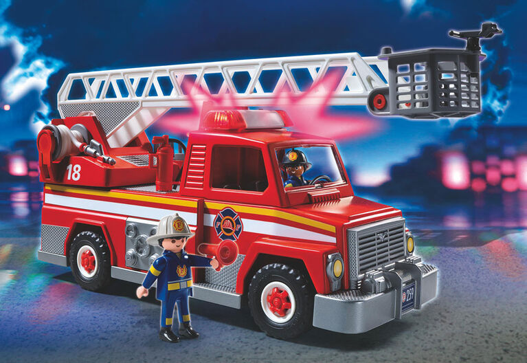 Playmobil Camion de Pompiers avec Échelle - les motifs peuvent varier