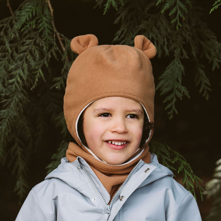 Chapeaux Animaux en Polaire pour Enfants | Ours Brun - G (2-5A)