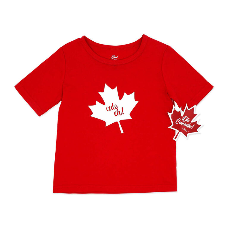 Oh Canada! By RTL Red Cute Eh T-shirt 2Y