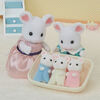Calico Critters Marshmallow Mouse Triplets, Set of 3 Collectible Doll Figures with Cradle Accessory