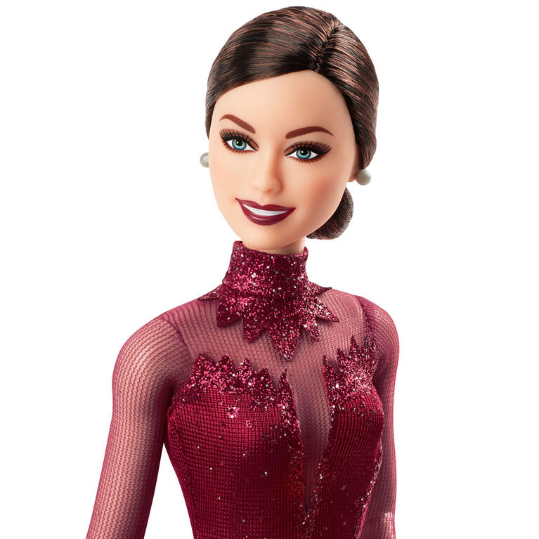 Tessa Virtue Barbie Shero Doll, Wearing Red Figure Skating Costume and Ice Skates