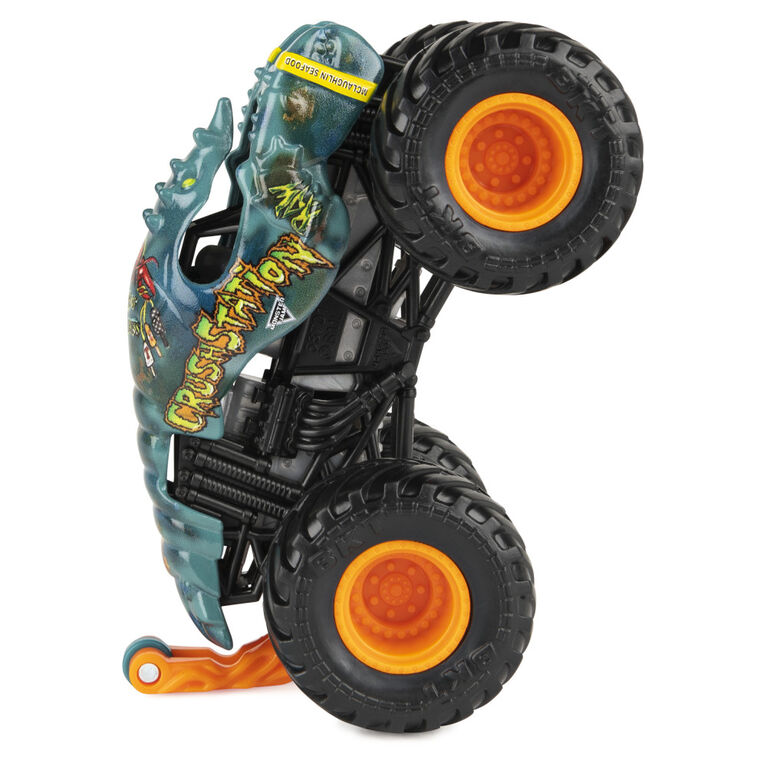 Monster Jam, Monster truck Crushstation officiel, véhicule en métal moulé, série Arena Favorites, échelle 1:64