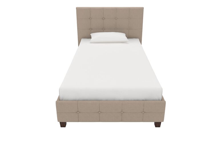 DHP Rose Upholstered Bed, Twin - Tan