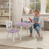 Ensemble table de rangement ronde + chaise - Lavande