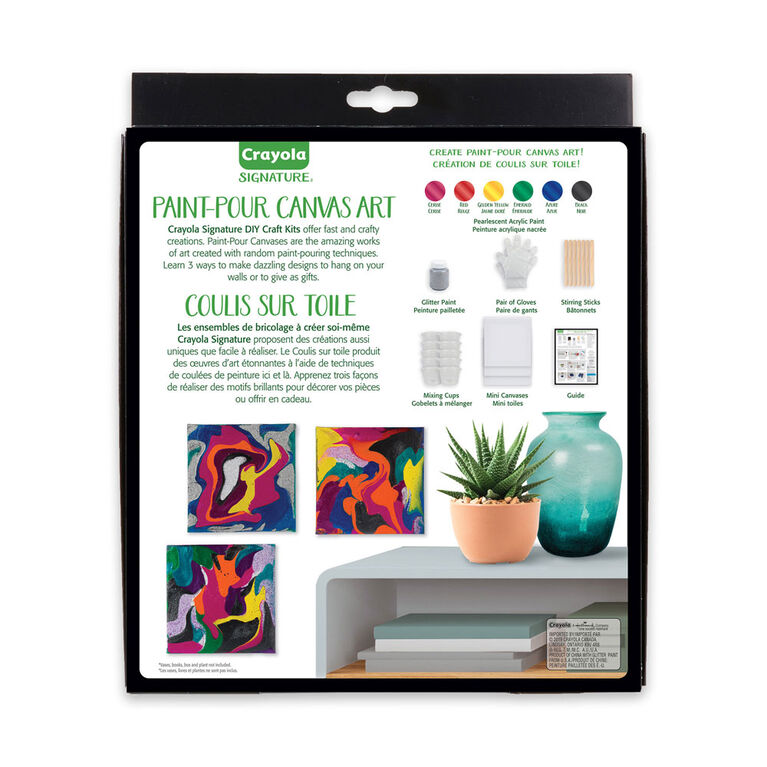 Crayola Signature Diy Paint Pour Canvas Art Craft Kit Toys R Us