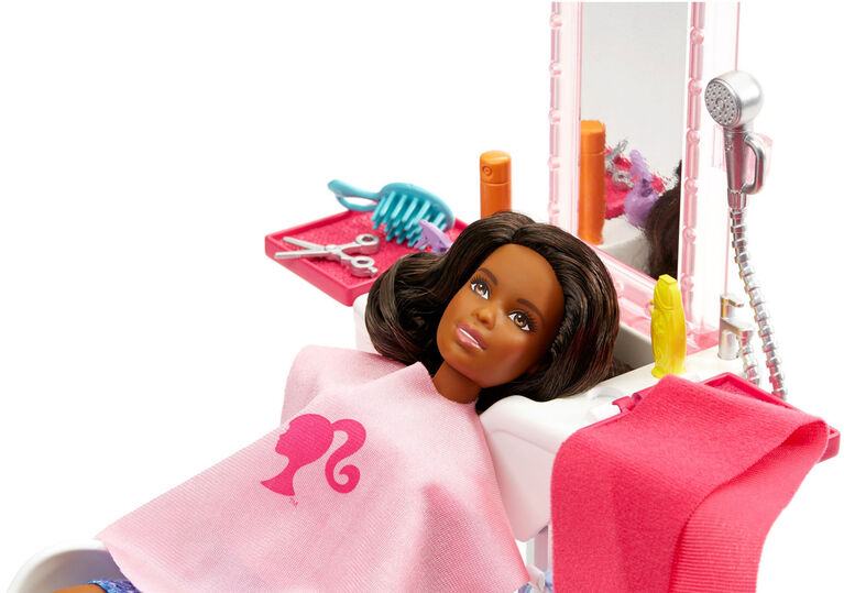 Playset Barbie Salon de coiffure - Poupée